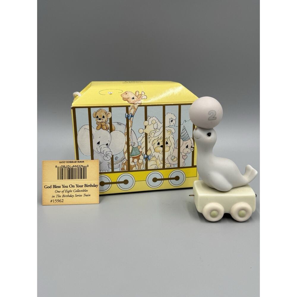 Vintage 1985 Precious Moments Birthday Train‎ Seal Figurine 15962